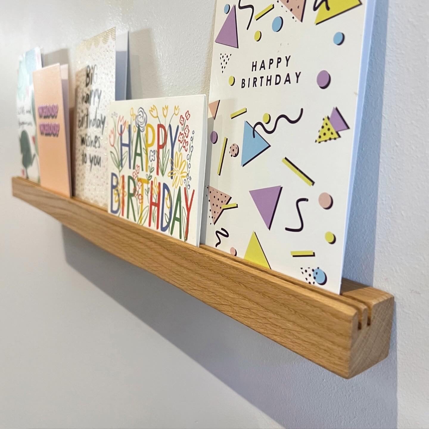 Solid Oak Slim Photo Rail | Handcrafted in the UK