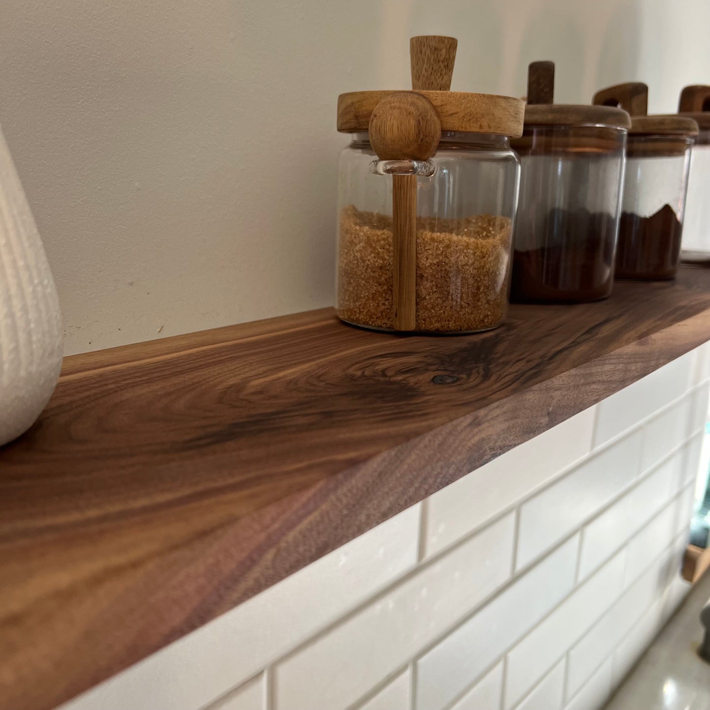The 'One-Off' Black Walnut Live Edge Shelf | 100cm