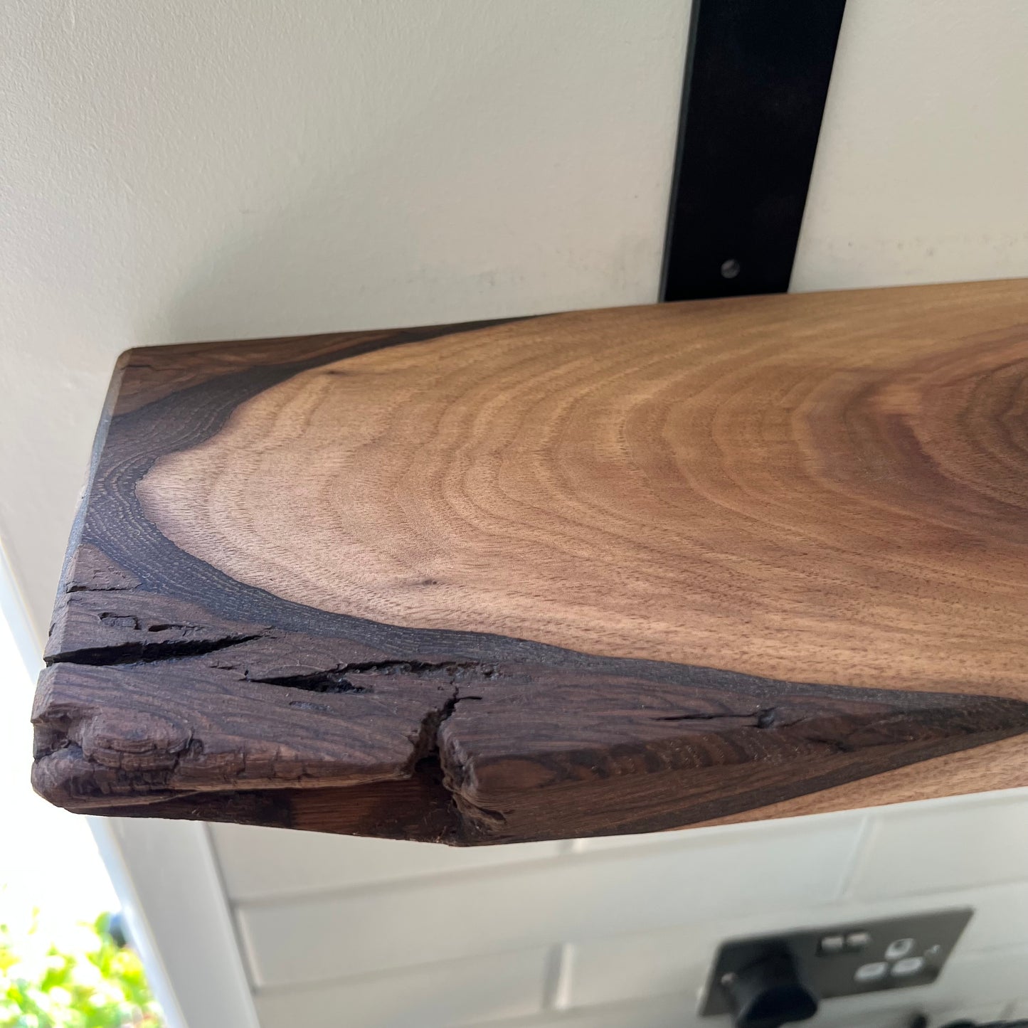 The 'One-Off' Black Walnut Live Edge Shelf | 100cm
