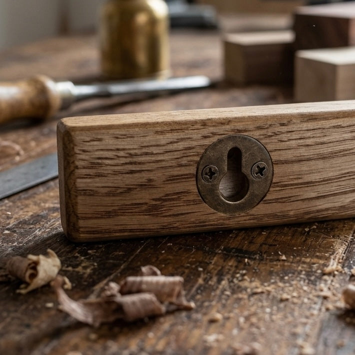 Solid Oak Slim Photo Rail | Handcrafted in the UK
